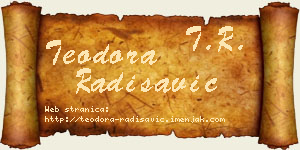 Teodora Radisavić vizit kartica
